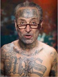 Cuck Scummer gets MS13 tattoos Meme Template