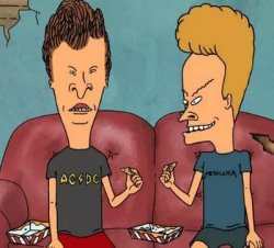 Beavis and Butthead eaching nachos Meme Template