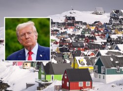 Greenland with Donald Trump Inset Meme Template