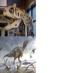 Drake Hotline Bling (Dinosaur Version) Meme Template