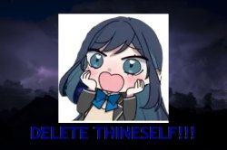 Ado DELETE THINESELF!!! Meme Template
