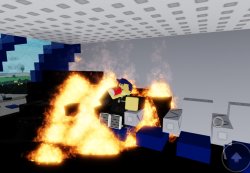 Guy in a fire Meme Template