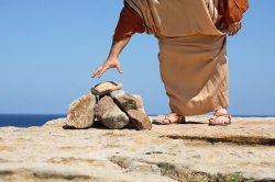 GRABS STONES WHTH RELIGIOUS INTENT Meme Template