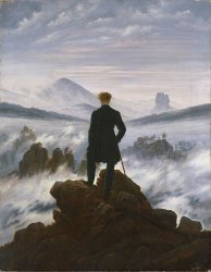 Wanderer above the sea of fog Meme Template