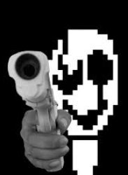 gaster with gun Meme Template