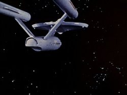 Original Enterprise Flying Away Meme Template