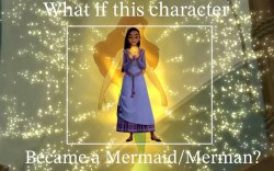 what if this character became a mermaid/merman ? Meme Template