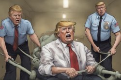Trump insane asylum tied crazy nuts senile dementia berserk Meme Template