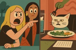 Woman Yells At Cat Hannah-Barberra/Golden Books Meme Template