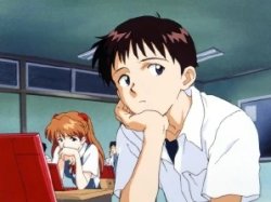 shinji at school Meme Template