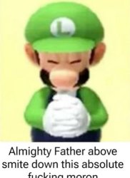 Luigi praying Meme Template