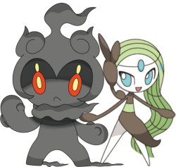 Marshadow and Meloetta 2 Meme Template