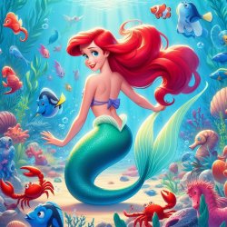 ariel's back Meme Template