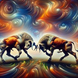 2cows fighting eachother Meme Template