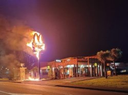 McDs on fire Meme Template