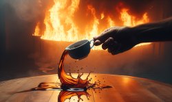 Spilling the tea while everything around is on fire Meme Template