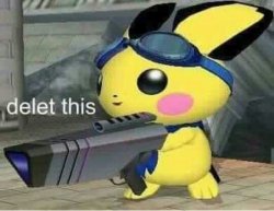 delet this pichu (Melee) Meme Template