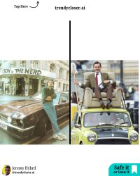 _m4 apr oct w1 - 1 - Mr Bean on the car Meme Template