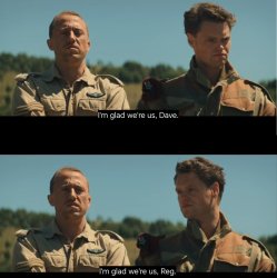I'm glad we're us Meme Template