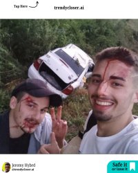 _m4 apr oct w4 - 45 - founders stay optimistic crashed car Meme Template