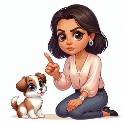 Someone telling a puppy no Meme Template