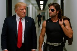 Trump with Snake Plissken Meme Template