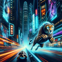 cheetah run faster than turtle in the race Meme Template