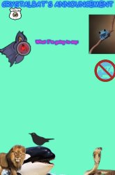 CrystalBat's Announcement Meme Template