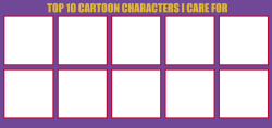 10 cartoon characters i care for Meme Template