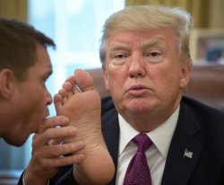 Donald Trump toe sucker Meme Template