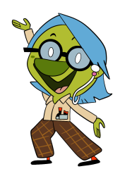 Atomic Betty Sparky Student PNG Meme Template