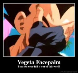 Vegeta Facepalm Meme Template