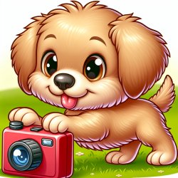 Cute puppy taking pictures Meme Template