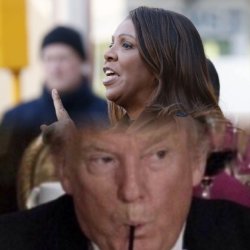 Trump and Letitia Meme Template