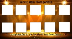 worst main protagonists Meme Template