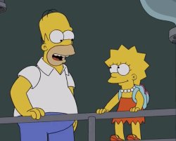 Homer and Lisa Meme Template