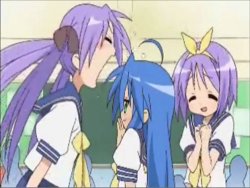 Lucky Star Kagami yelling low quality Meme Template