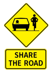 share the road sign Meme Template