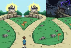 Three castles two good one bad Meme Template
