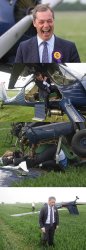 Farage helicopter crash Meme Template