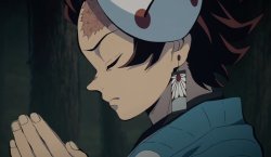 tanjiro praying Meme Template