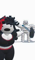 Claire and Michelin Man Meme Template