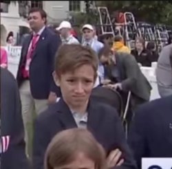 J.D. Vance embarrassed kid Meme Template