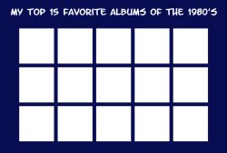 top 15 80s albums Meme Template
