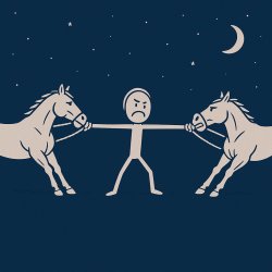 Torn By Horses Meme Template