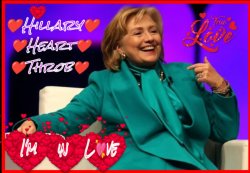 Hillary Heart Throb I'm in Love Meme Template