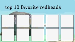 top 10 favorite redheads Meme Template