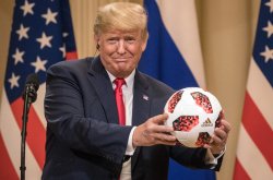 Trump soccer ball Meme Template