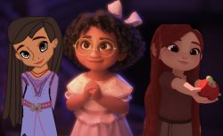 Young Asha Mirabel and Ninoma Meme Template