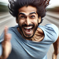 happy man running insanely fast Meme Template